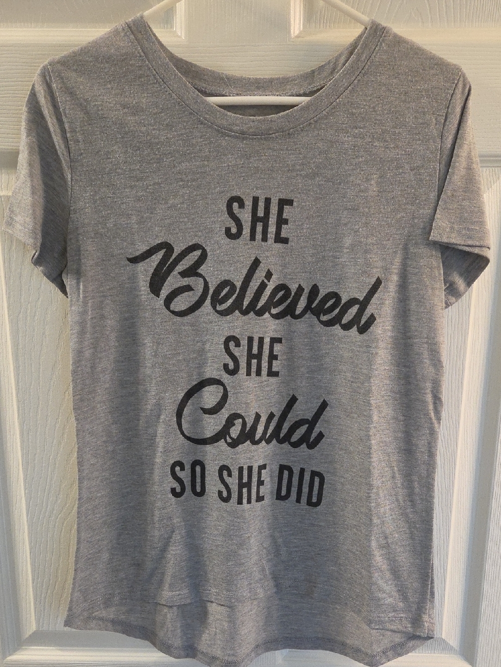 Zoe + Liv Grey 'She Believed She Could' Graphic Tee